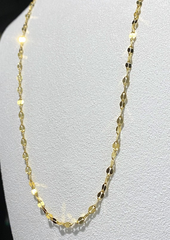 入荷なう Solid 610 15K Vintage Yellow 17 Necklace Chain Link Gold アクセサリー