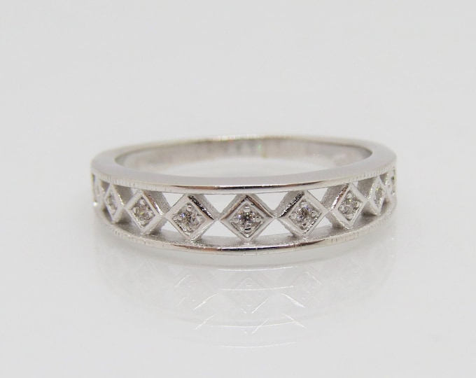 Sterling Silver White Topaz Ring Size 8