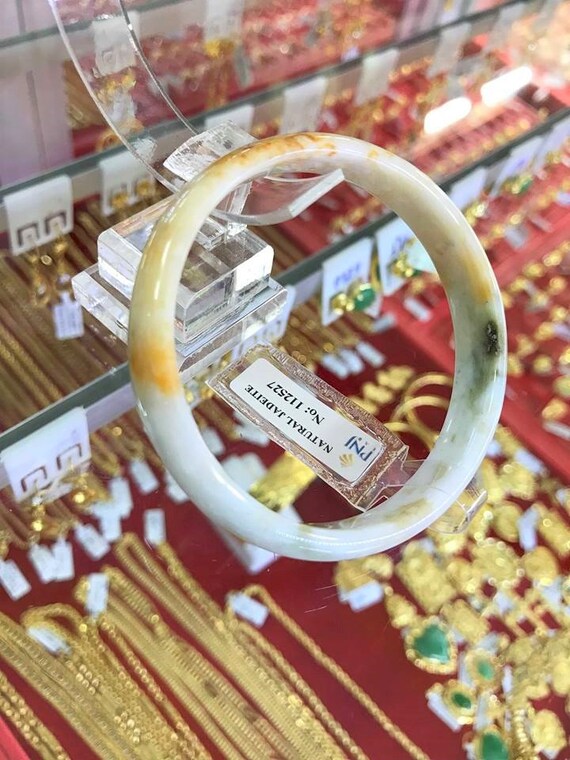 Translucent Natural Green, White, Orange Jadeite … - image 7