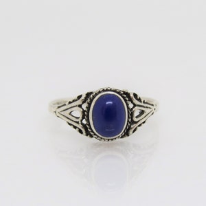 Vintage Sterling Silver Lapis Lazuli Ring Size 5