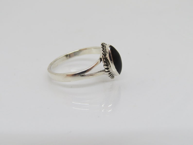 Vintage Sterling Silver Marquise Black Onyx Braid Ring Size 8 - Etsy
