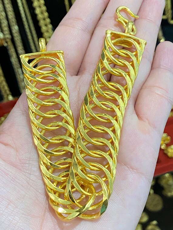 Vintage 24K 980 Pure Gold Cuban Link 