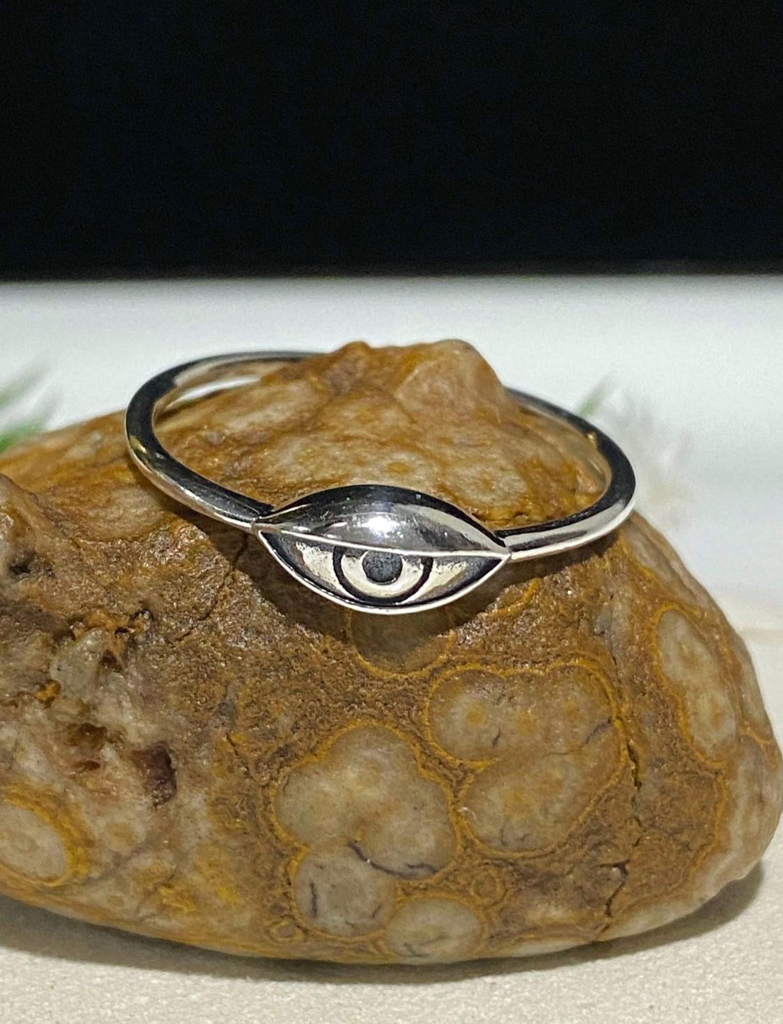 Vintage Sterling Silver Evil Eye Ring - Etsy