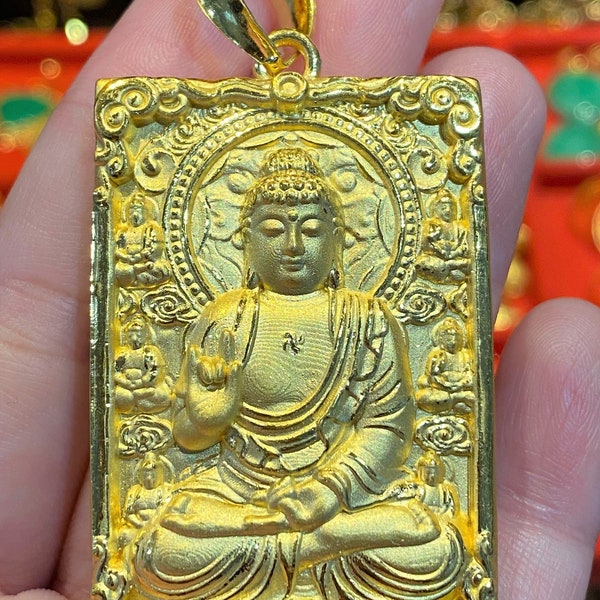 Gold Buddha Pendant Etsy