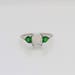 Vintage Sterling Silver White Opal & Emerald Ring Size 5
