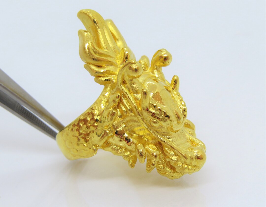24K 9999 Pure Gold 3D Luck, Wealth Dragon Vintage Unisex 24K 9999 Pure Gold 3D Luck, Wealth Dragon Vintage Unisex