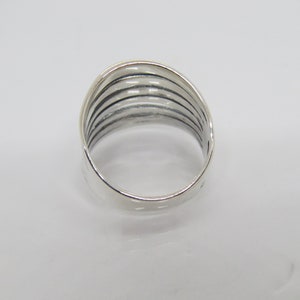Vintage Sterling Silver Multi Rows Dome Ring Size 10 - Etsy