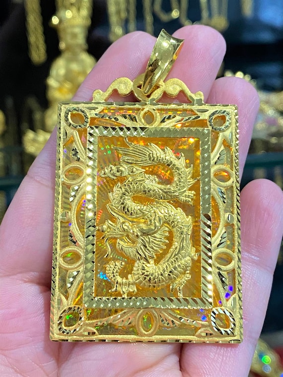 24k gold 2024 dragon pendant