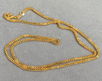 Vintage 15K 610 Solid Yellow Gold Link Chain Necklace.