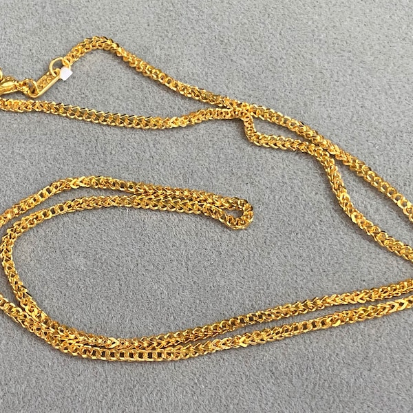 Vintage 15K 610 Solid Yellow Gold Link Chain Necklace.