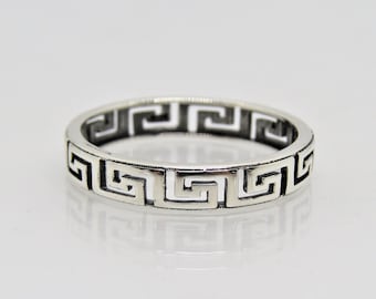 925 Sterling Silver Vintage Mexico Maze Band Ring Size 8.75 - Etsy