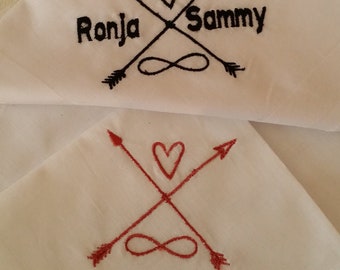 30 x handkerchief embroiderd