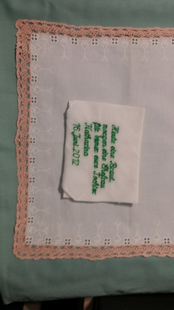 1 handkerchief 1920 embroidert - image 2