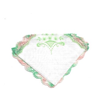 1 handkerchief lace meliert embroidered Name,date,more
