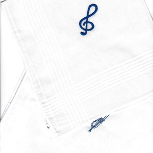 Towel,Musik,clarinet,note,embroiderd,name image 7