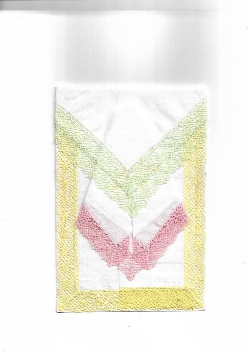 1 handkerchief with a tip 100% cotton white ca 25 cm image 4