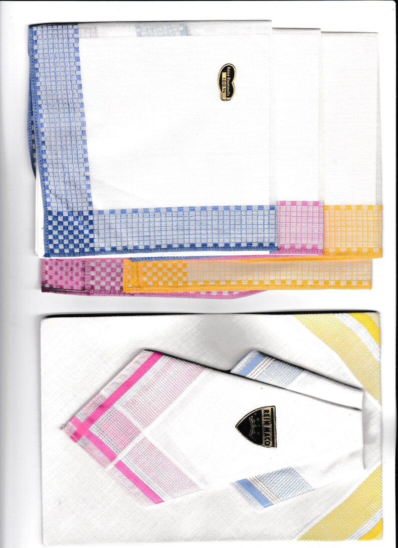 handkerchief ca 27 cm worde in 2 lines colourd