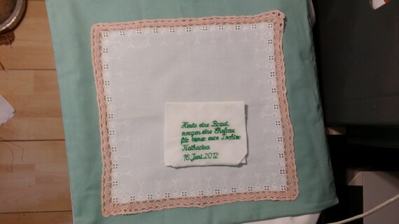 1 handkerchief 1920 embroidert - image 1