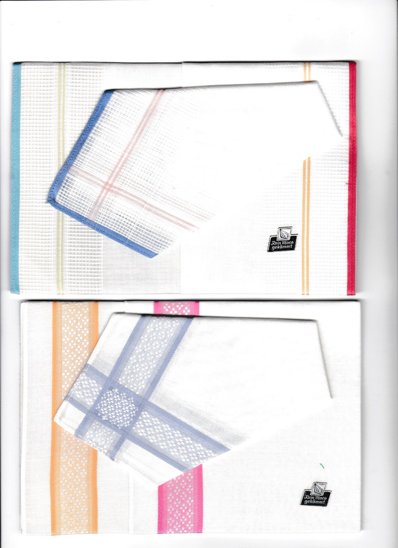 handkerchief ca 27 cm worde in 2 lines colourd