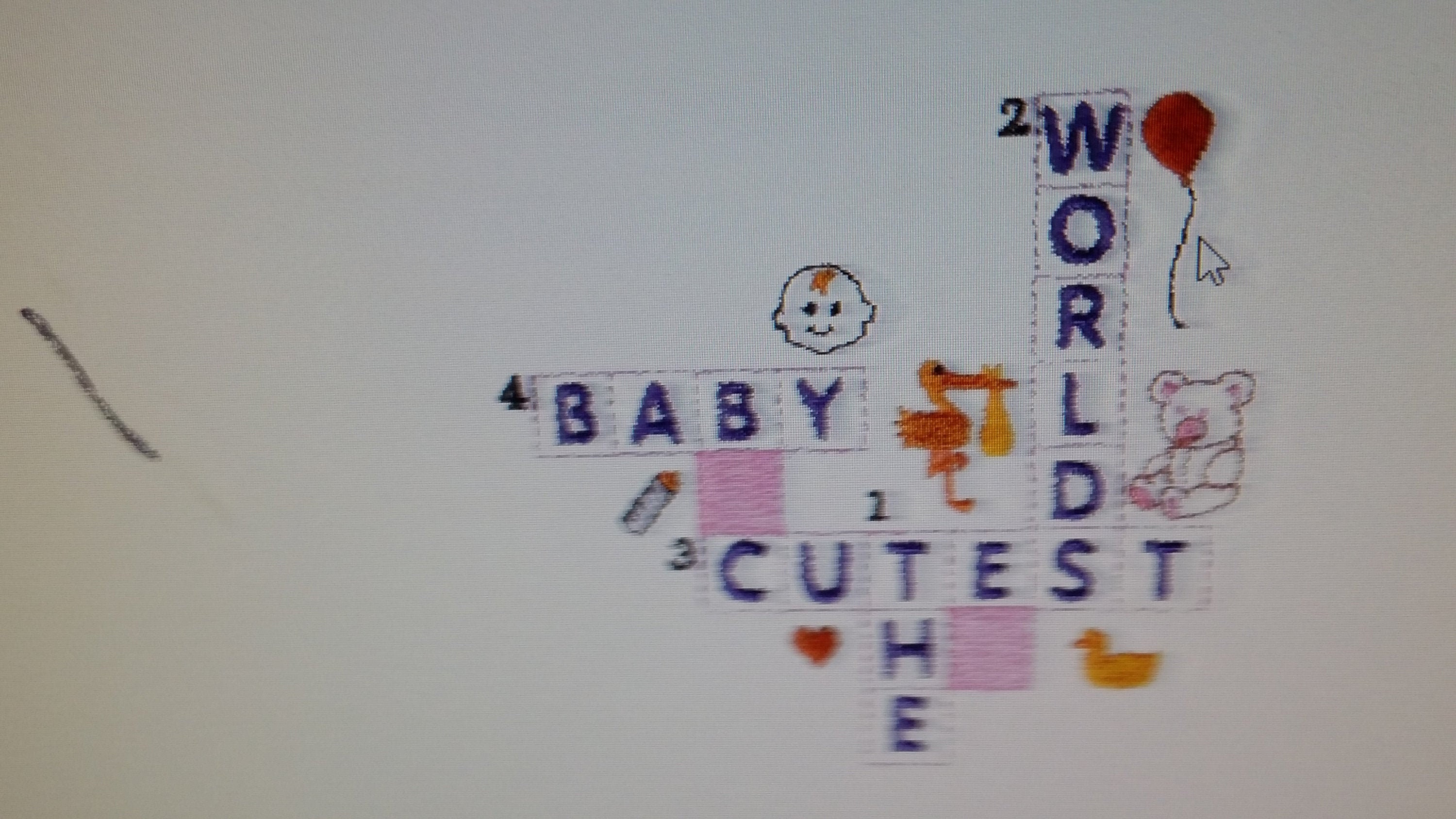 Crossword Puzzle Towel Embroiderd Words Motivs Etsy Australia