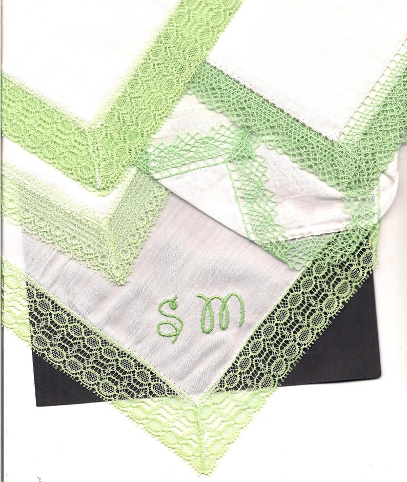 2 x Taschentuch Monogramm Embrodery Bild 1