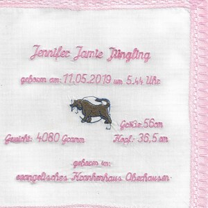 1 handkerchief with a tip 100% cotton white ca 25 cm image 2