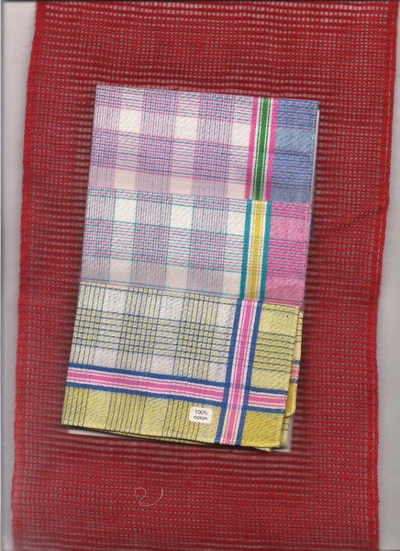 handkerchief ca 27 cm worde in 2 lines colourd