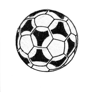 Aufnäher Fußball klein groß jede Farbe Buchstabe,Name,Wort Bild 3