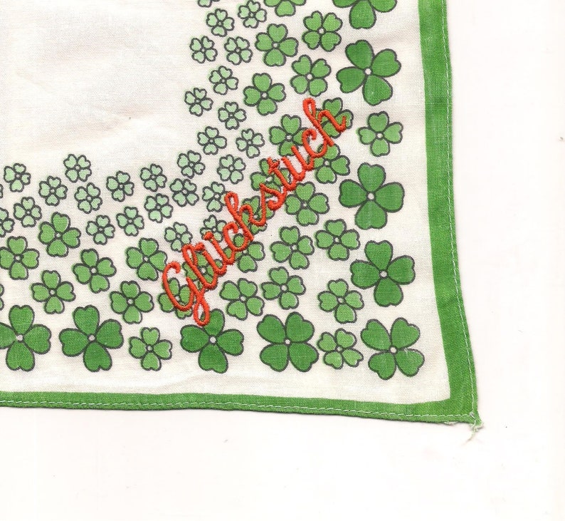 Taschentuch Kleeblatt Blumen und Deine Stickerei Bild 9