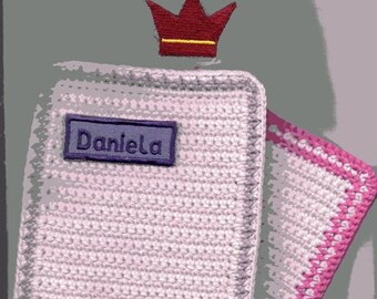 pot holder crocheted name&name embroiderd