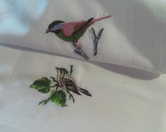 Handkerchief bird embroidered and more