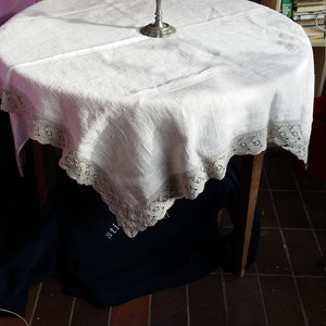 Tischdecke1,15x1,25 Leinen Stickerei nach Wunsch