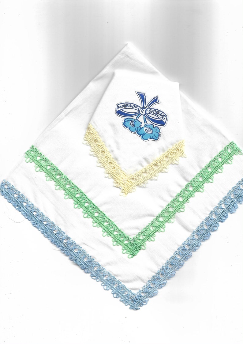 1 handkerchief with a tip 100% cotton white ca 25 cm image 5