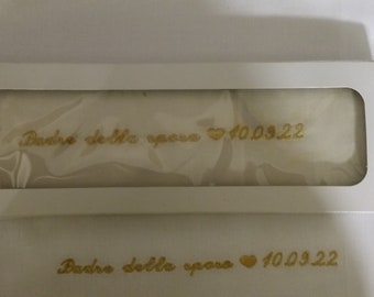 2 x Taschentuch goldene ,silberne,diamantene Hochzeit gestickt