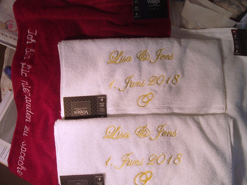 towel your wedding Logo and name,date