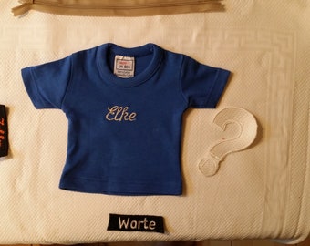 Mini t-shirt embroider i metallicyarn