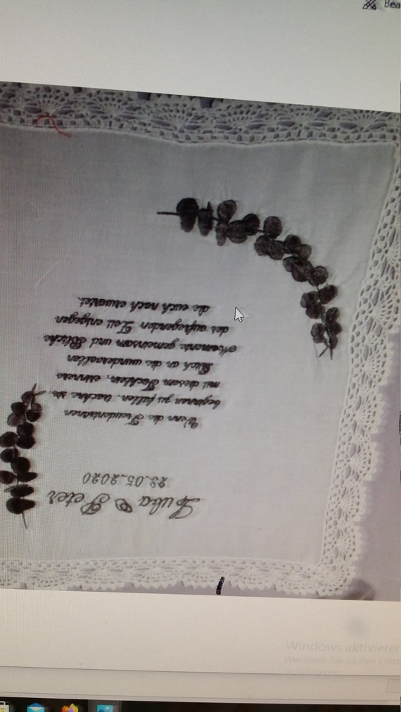 1 handkerchief 1920 embroidert - image 3