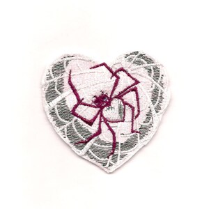 Patch individually embroidered heart, hearts, wedding image 8