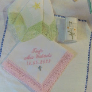 1 handkerchief with a tip 100% cotton white ca 25 cm image 8