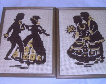 Picture handmade tapestry wool brown wedding