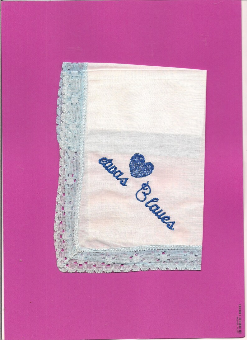 textil,handkerchief flower corner,embroiderd,name image 6