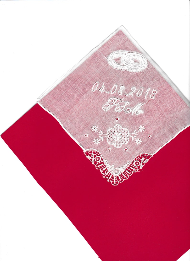 handsticht flower lace on hanky