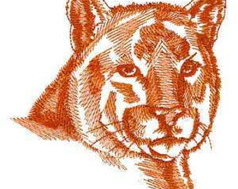 Jaguar embroiderd on textil