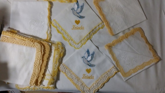 1 handkerchief 1920 embroidert - image 7