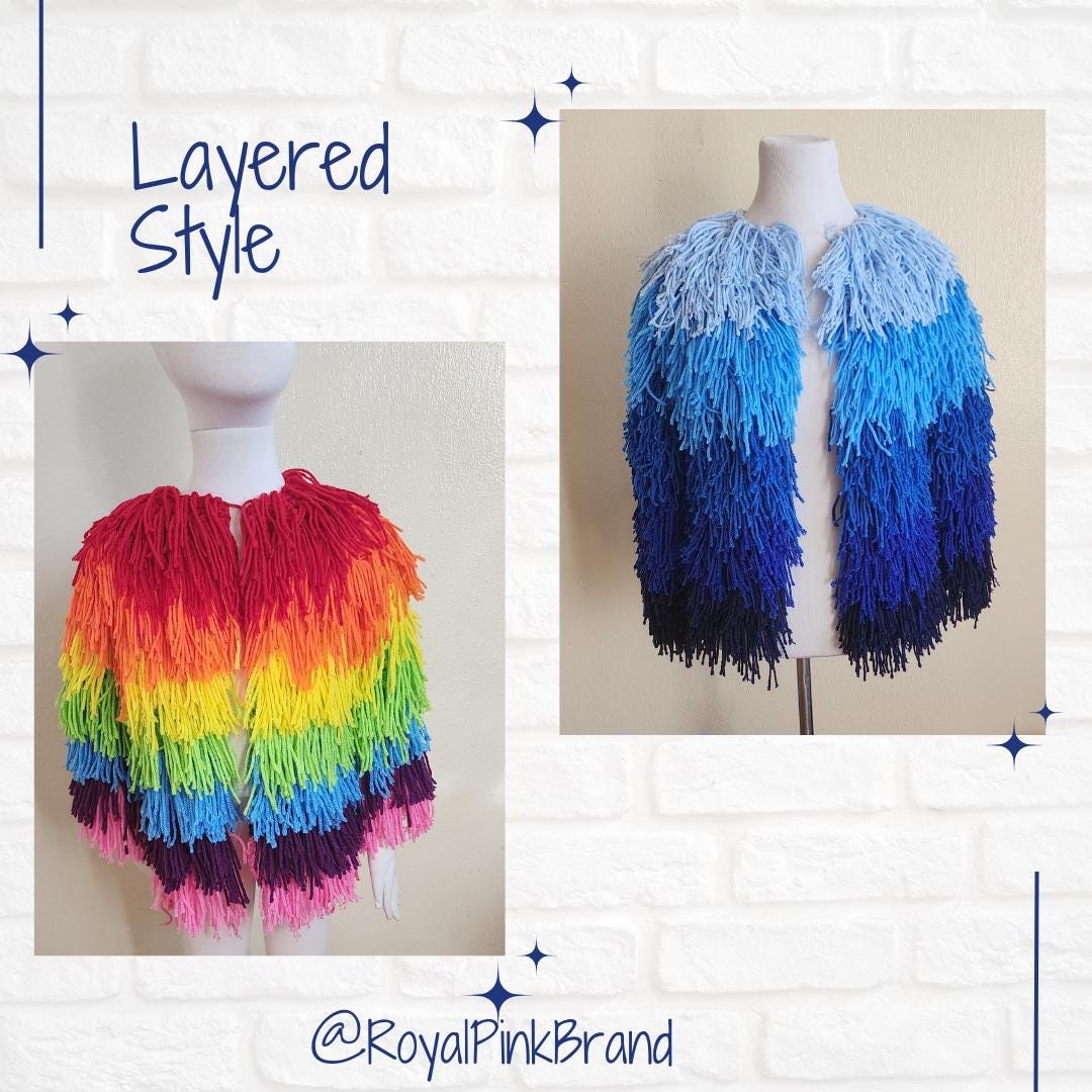 RoyalPinkBrand Baby Kids Crochet Shaggy Jacket
