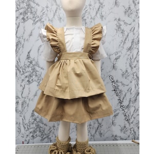 Ruffled Jumper Dress with Crochet Leg Warmers