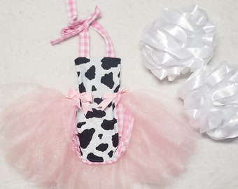 Barboteuse tutu cow girl