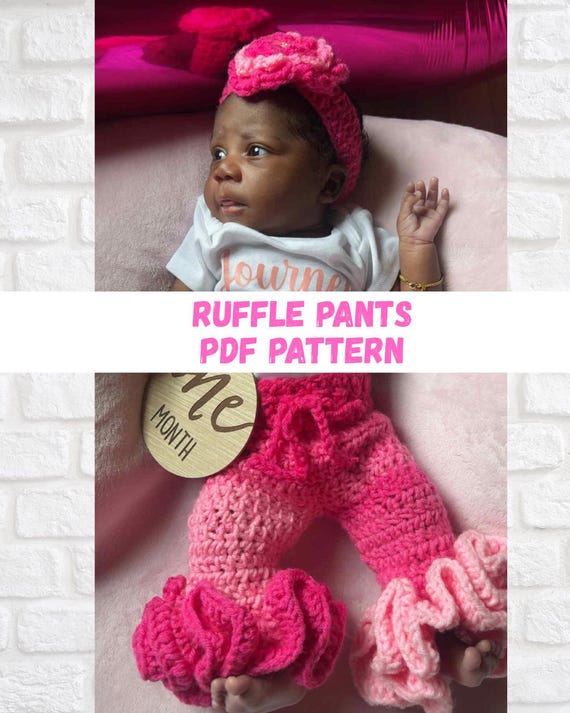 Crochet Ruffled Baby Pants Pattern - Etsy