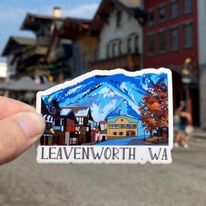 Leavengard, Washington Aufkleber - Vinyl Aufkleber, wasserfester Außenbereich, UV-beständiger Aufkleber, pazifischer Nordwesten