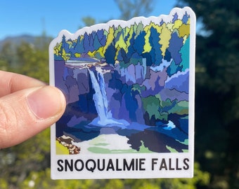 Snoqualmie Falls, Washington, Vinyl Waterproof Sticker